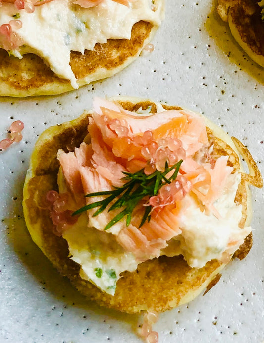 Salmon Blinis - Bellarine Style