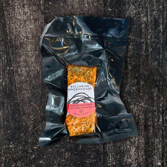 Tuscan seasoned NZ Ōra King Salmon fillet