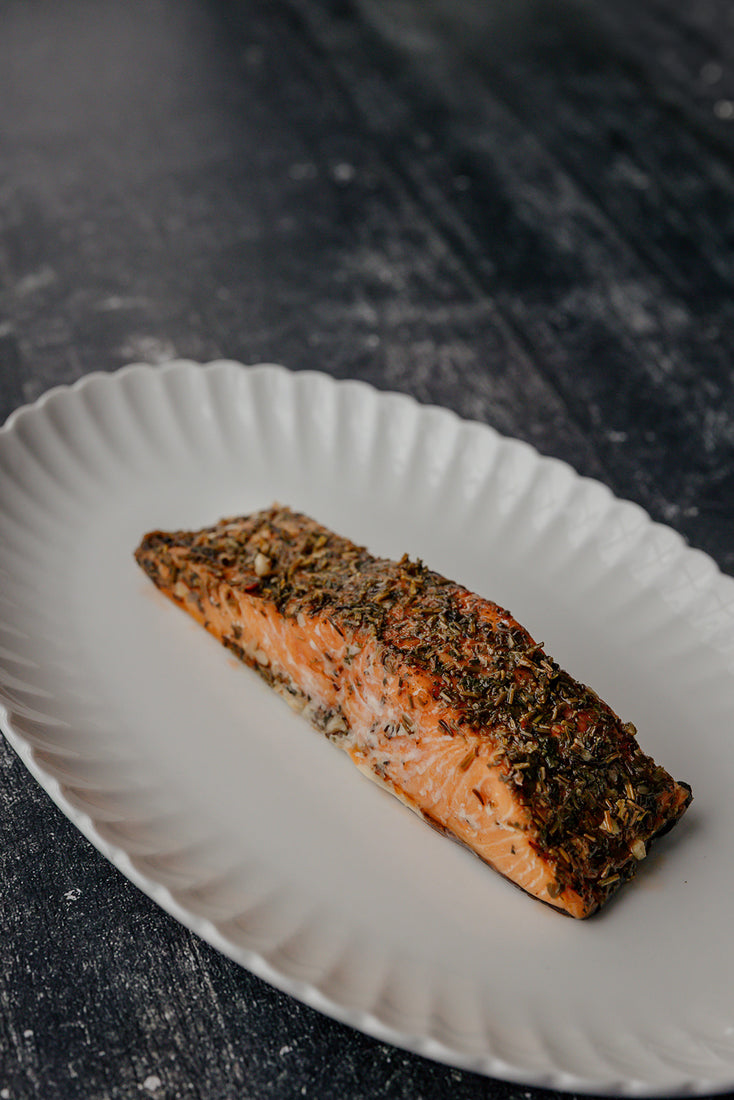 Tuscan seasoned NZ King Salmon fillet